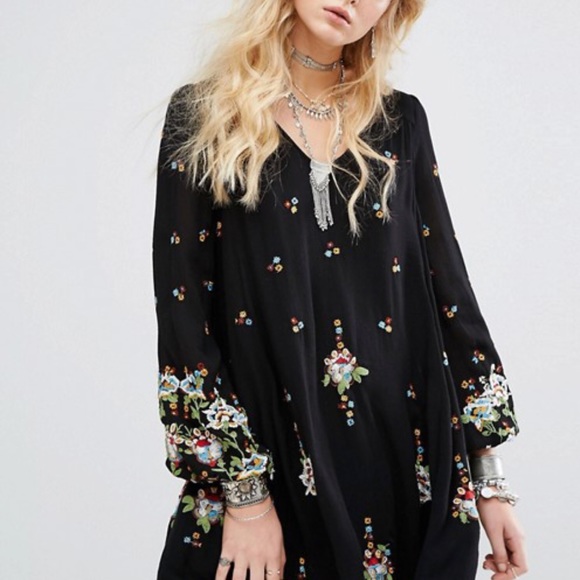 Free People oversized Oxford Embroidered Mini Dress - Picture 6 of 9